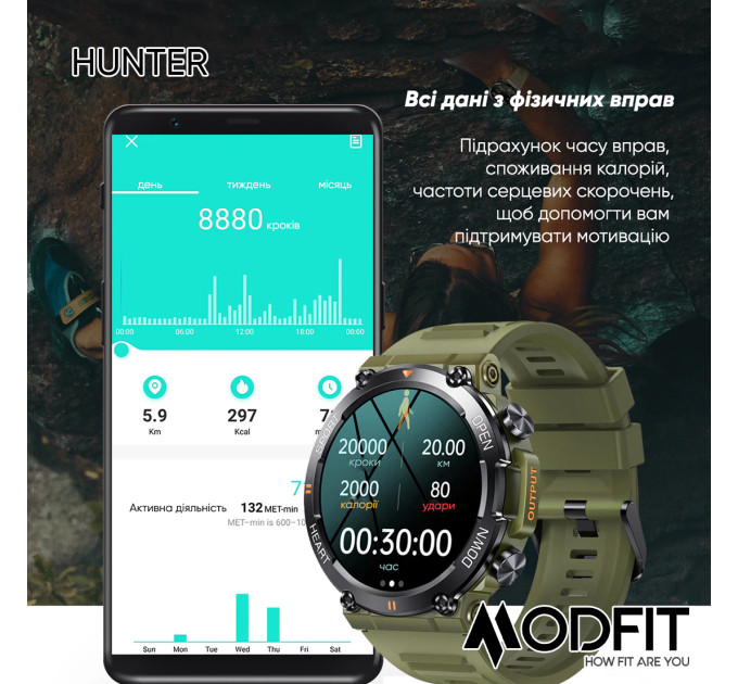Modfit Hunter Khaki 36 мм.