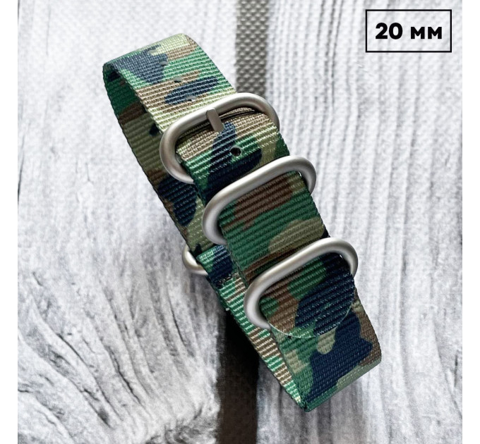 Ремешок Nato Camo Woodland 20 мм