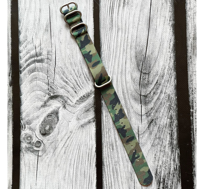 Ремешок Nato Camo Woodland 20 мм