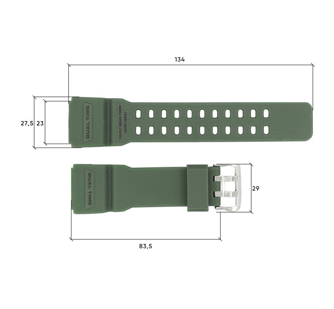 Ремешок для Skmei 1356/1358/1680AG Army Green