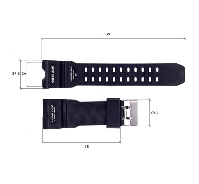 Ремінець для годинника Skmei 1155/1155B Black