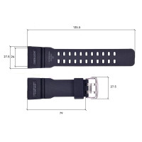 Ремінець для годинника Skmei 1283/1277/1384BK Black
