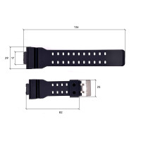 Ремінець для годинника Skmei 1832/1834BK Black