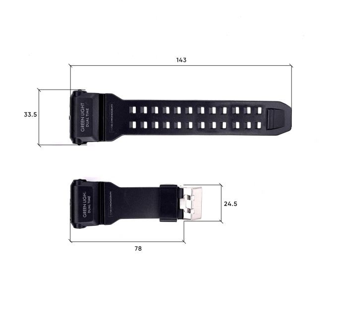 Ремінець для годинника Skmei 1520BK Black