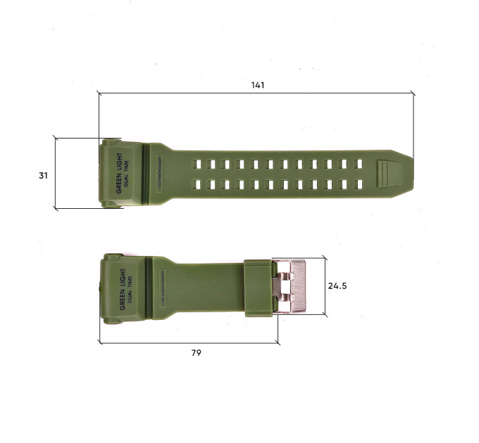 Ремінець для годинника Skmei 1965AG Army Green