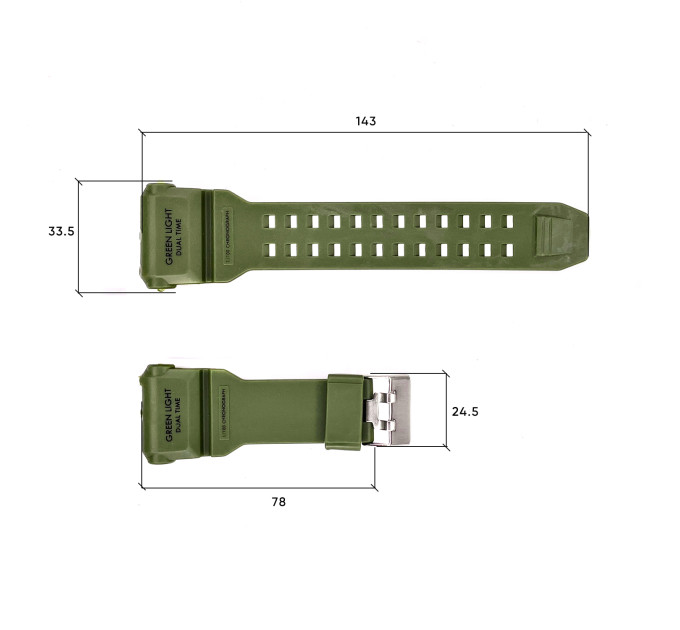 Ремінець для годинника Skmei 1520AG Army Green