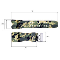 Ремінець для годинника Skmei 1155/1155BCMGR Camo Green