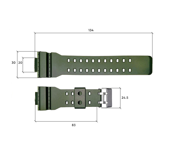 Ремінець для годинника Skmei 1688AG Army Green