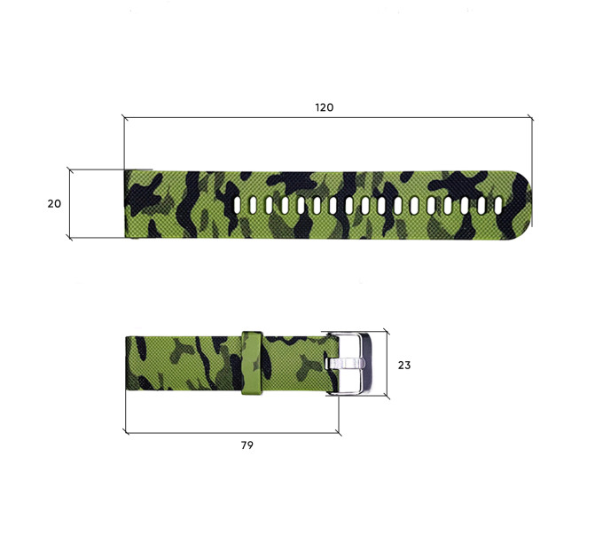 Ремінець для годинника Skmei 1893CMGN Camo Green