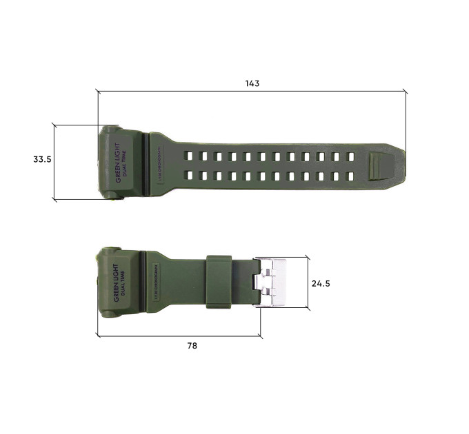 Ремінець для годинника Skmei 1637AG Army Green