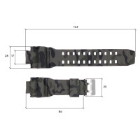 Ремінець для годинника Skmei 1617CMGY Camo Gray