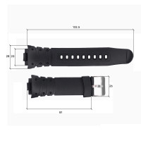 Ремінець для годинника Skmei 1068/1301/1231/1560/1820BK Black