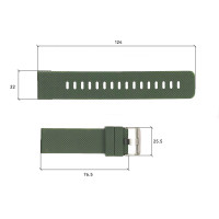Ремінець для годинника Skmei 1416/1418/1267/1285/1293/1426/1866/1894AG Army Green