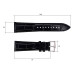 Шкіряний ремінець Premium 22х18 мм. Black