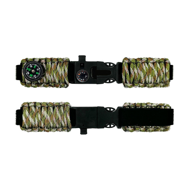 Ремінець паракордовий багатофункціональний Camo Green New