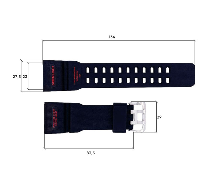 Ремешок для часов Skmei 1356/1358/1680BKRD Black-Red