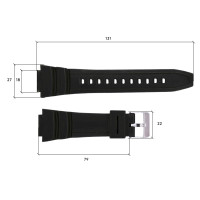 Ремінець для годинника Skmei 1454BKBK Black-Black