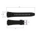 Ремінець для годинника Skmei 1454BKBK Black-Black
