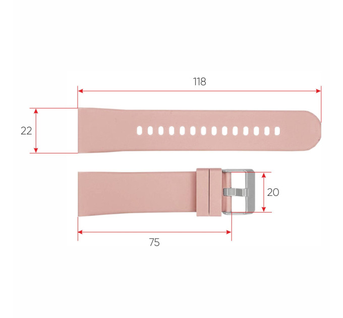 Ремінець для смарт годинника ZL02D Pink