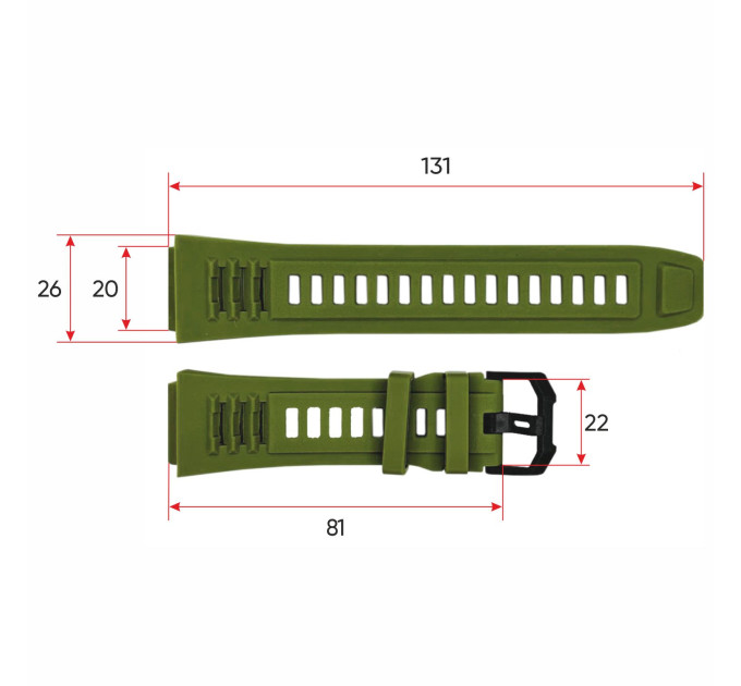 Ремінець для смарт годинника Modfit Titan Army Green