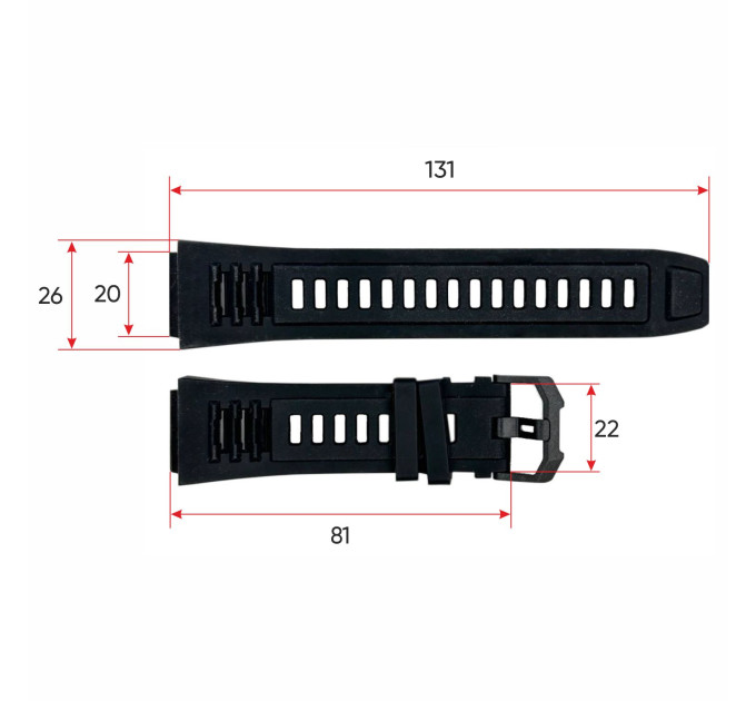 Ремінець для смарт годинника АК45 Black