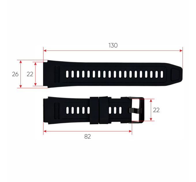Ремінець для смарт годинника Modfit Combat Black