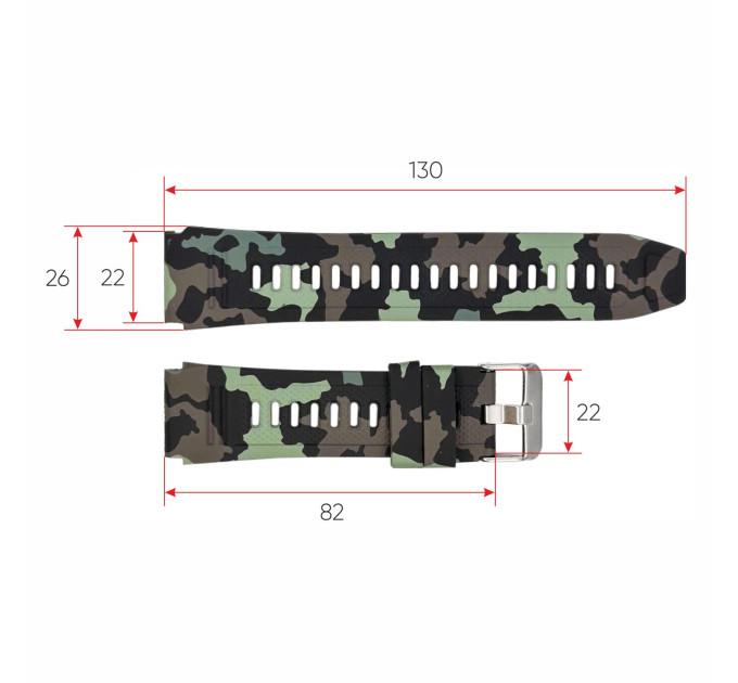 Ремінець для смарт годинника Modfit Combat Camo Green