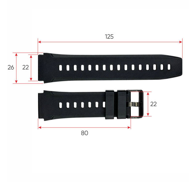 Ремінець для смарт годинника C21 Black