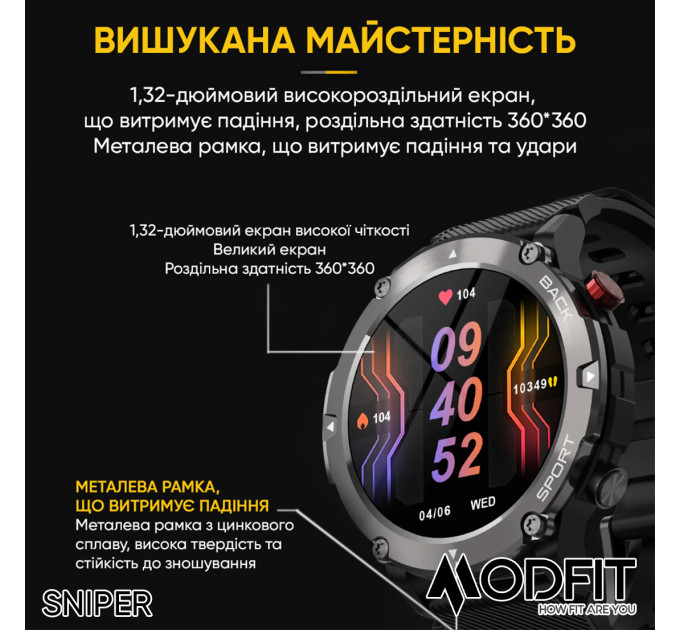 Modfit Sniper Black-Silver 36 мм.