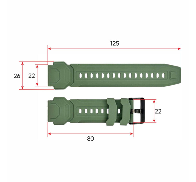 Ремінець для смарт годинника C20 Army Green