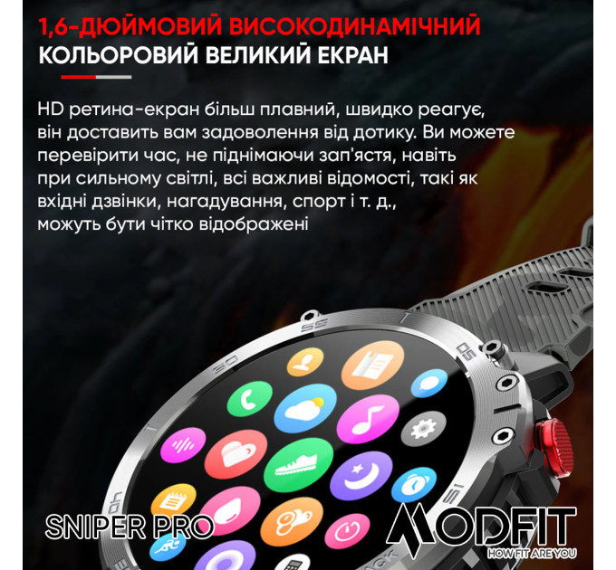 Modfit Sniper Pro Black-Silver 41 мм.
