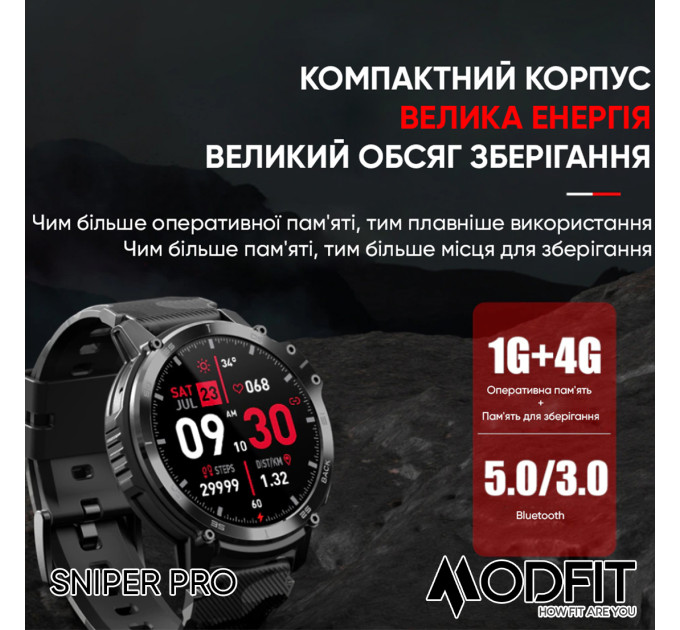 Modfit Sniper Pro Black-Silver 41 мм.