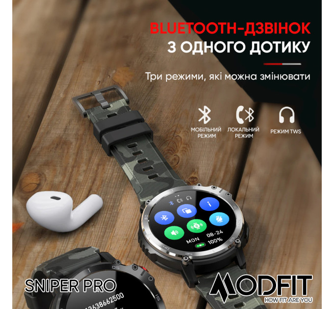Modfit Sniper Pro Black-Silver 41 мм.
