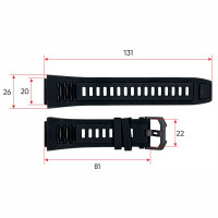 Ремінець для смарт годинника Modfit Titan Black