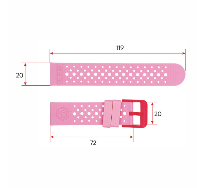 Ремінець для смарт годинника ALDT7 Pink