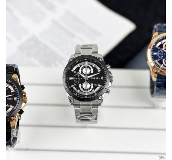 Curren 8360 Silver-Black