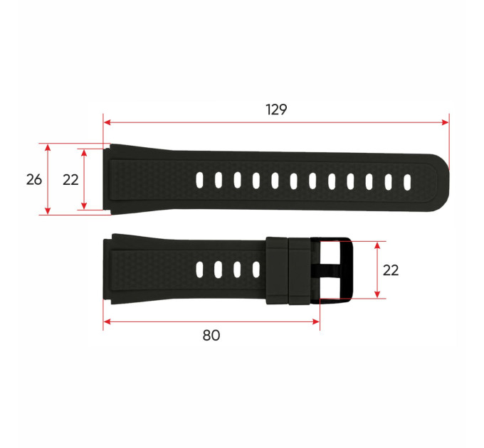 Ремінець для смарт годинника Modfit Ranger Pro Black