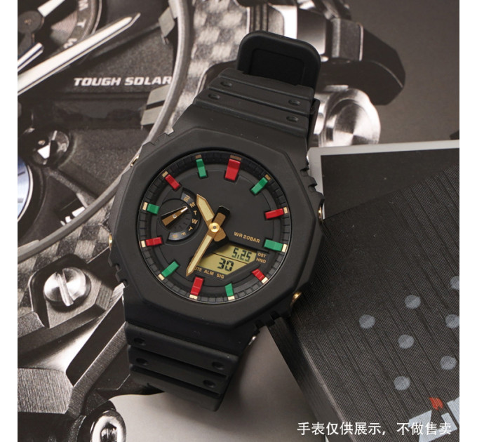Ремінець + безель (рант) для Casio G-Shock GA-2100 Black BK