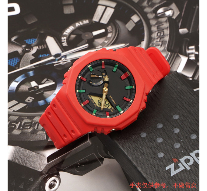 Ремінець + безель (рант) для Casio G-Shock GA-2100 Red SI