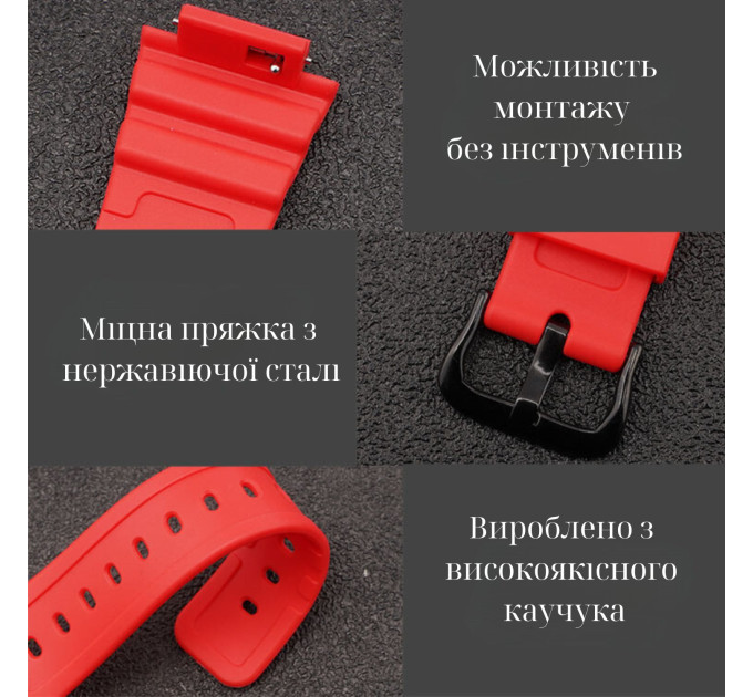 Ремінець + безель (рант) для Casio G-Shock GA-2100 Red SI
