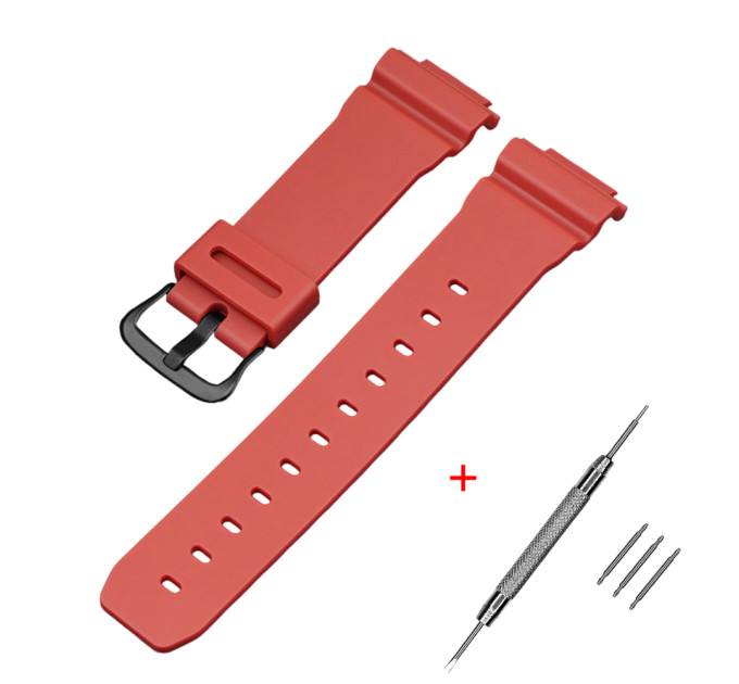 Ремінець для Casio G-Shock DW-5600/6900/G-5600/GW-M5610 Red Black