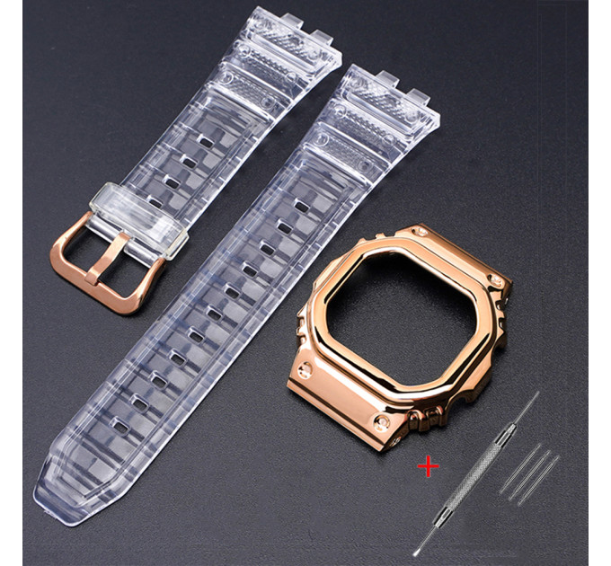 Ремінець + безель (рант) для Casio G-Shock GMW-B5000 Transp RG