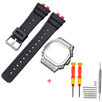 Ремінець + безель (рант) для Casio G-Shock GMW-B5000 Red-Black SI
