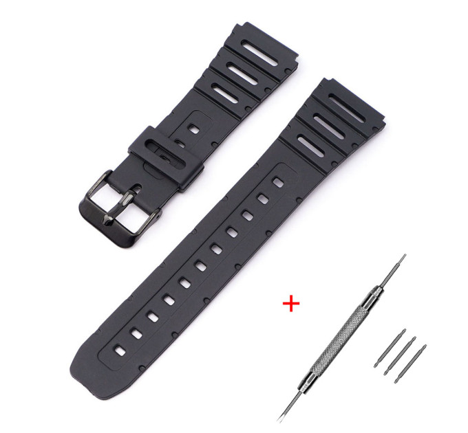 Ремінець для Casio F91W 18mm Black BK