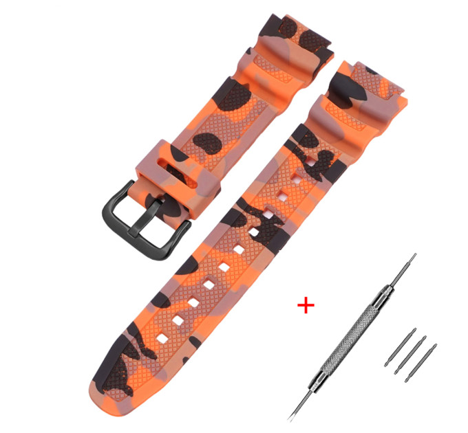 Ремінець для Casio G-Shock AQ-S800/AE-1200 Camo Orange BK