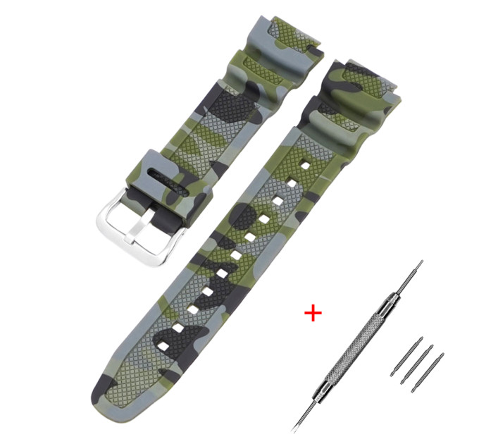 Ремінець для Casio G-Shock AQ-S800/AE-1200 Camo Green SL