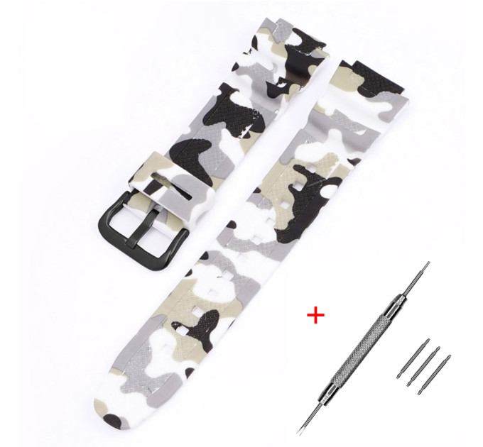 Ремінець для Casio G-Shock AQ-S800/AE-1200 Camo White BK