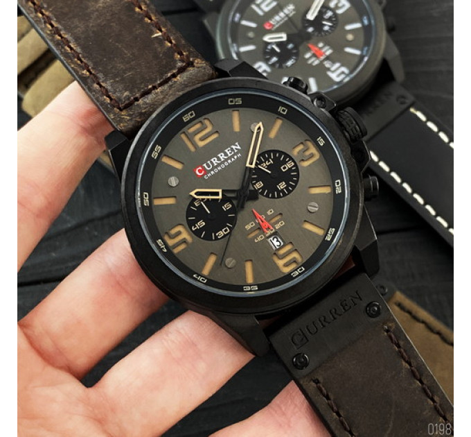 Curren 8314 Black-Brown