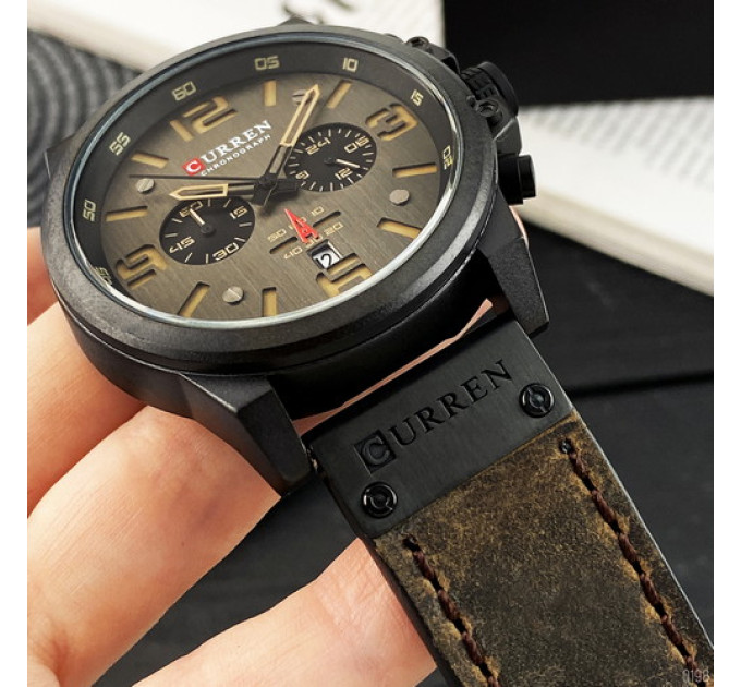 Curren 8314 Black-Brown