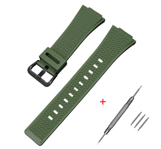 Ремінець для Casio G-Shock GA-100/110 Army Green BK